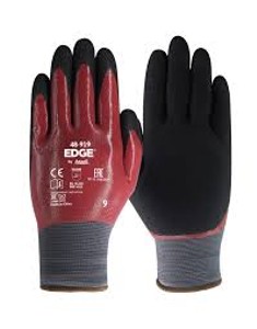 Guanto Ansell Edmont EDGE 48-919 rivestiti NBR Taglia 9 colore Nero-Rosso Foto prodotto