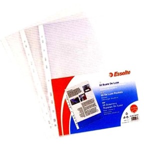 Buste per interno ESSELTE a foratura universale 9/100 mm. 150 x 210 opaco realizzata in polipropilene ad alta resistenza con lunetta laterale confezione da 25 pezzi. Foto prodotto