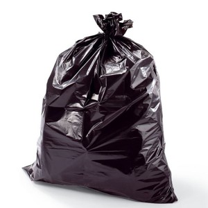 Sacco in plastica per cassonetto della spazzatura extra resistente da 240 litri colore Nero. Foto prodotto