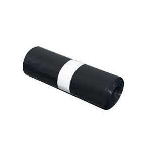 Sacco per rifiuti in materiale rigenerato e riciclato al 99% in formato cm. 85x120 capacità 240 litri confezione da 20 pezzi colore Nero. Foto prodotto