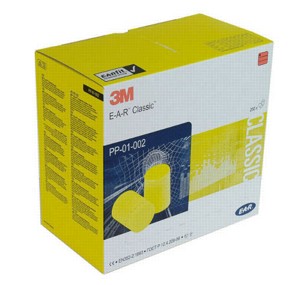 Inserti auricolari monouso realizzati in polimero di espanso, offrono ottima protezione e comodità per tutta la giornata lavorativa 3M E-A-R Classic confezione da 250 pezzi. Foto prodotto